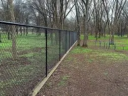 Industrial chain link fence with large access gate